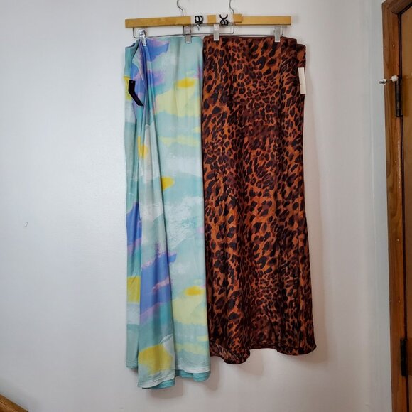 Women's 4X Skirts Set of 2 Leopard Print Slip Skirt 4X A New Day & Pastel Color - Picture 11 of 13